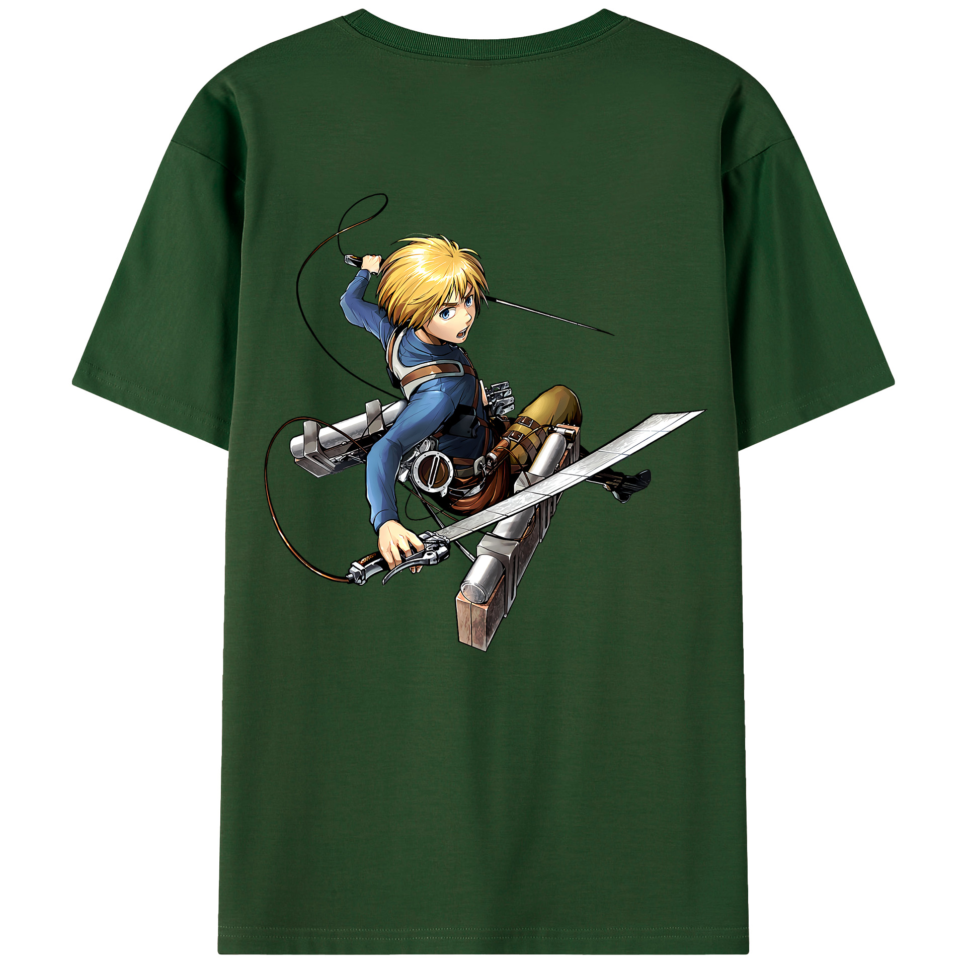 （画像用） 進撃の巨人 アルミン·アルレルト Attack on Titan Armin Arlert 綿100％半袖Tシャツ（背面プリント）